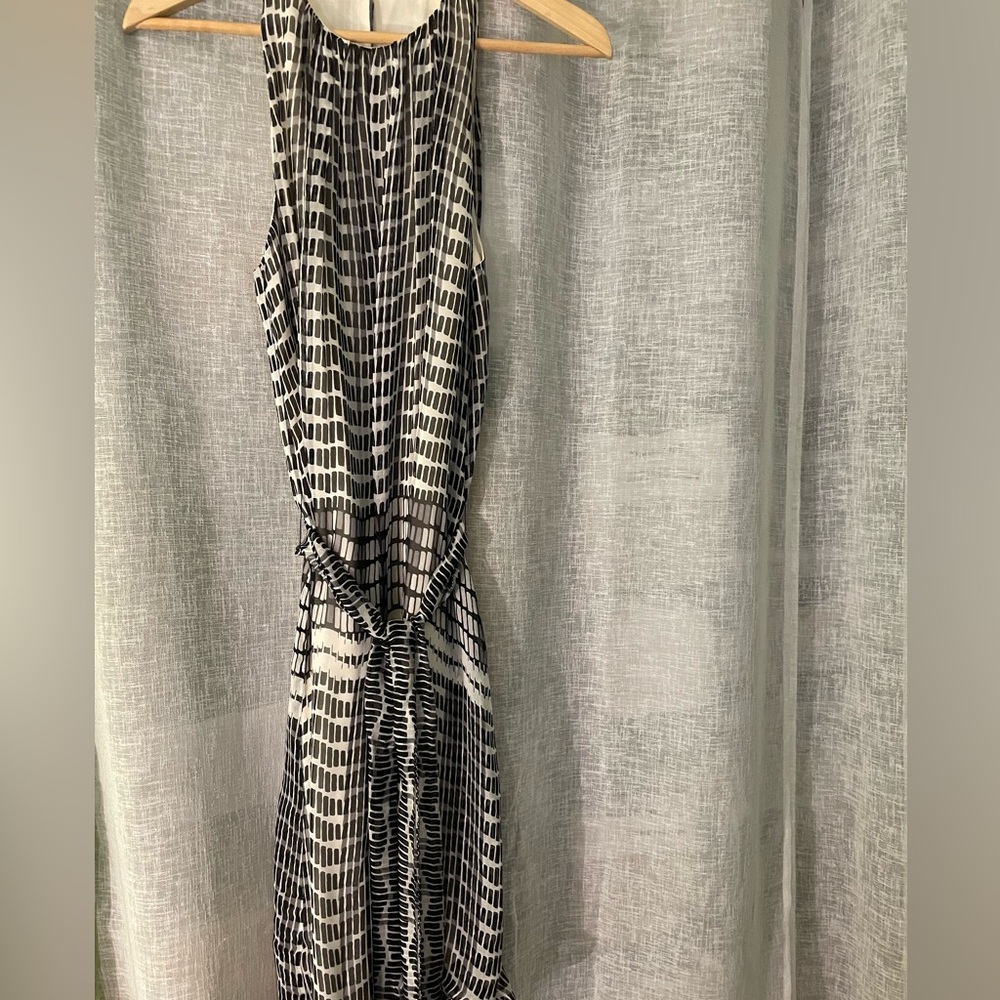 L'AGENCE 100% Silk Black and White Patterned Dress, Size 6